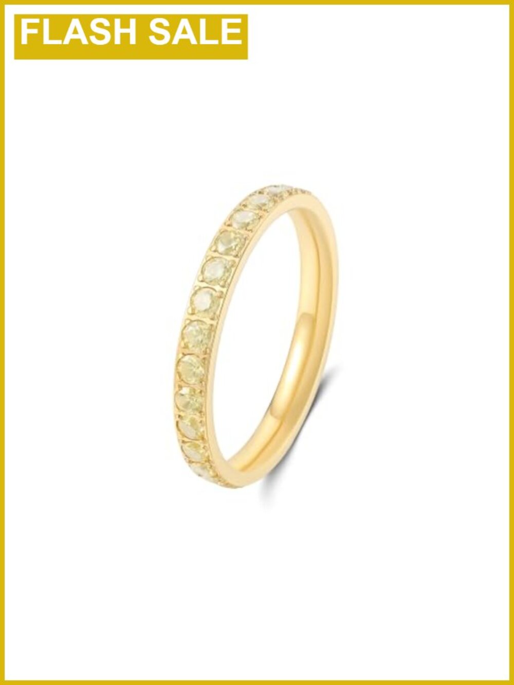 14K Gold Filled Birthstone Stacking Ring Half Eternity Band